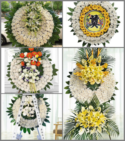 山东滨州滨城区梁才街道小郑村花圈速递